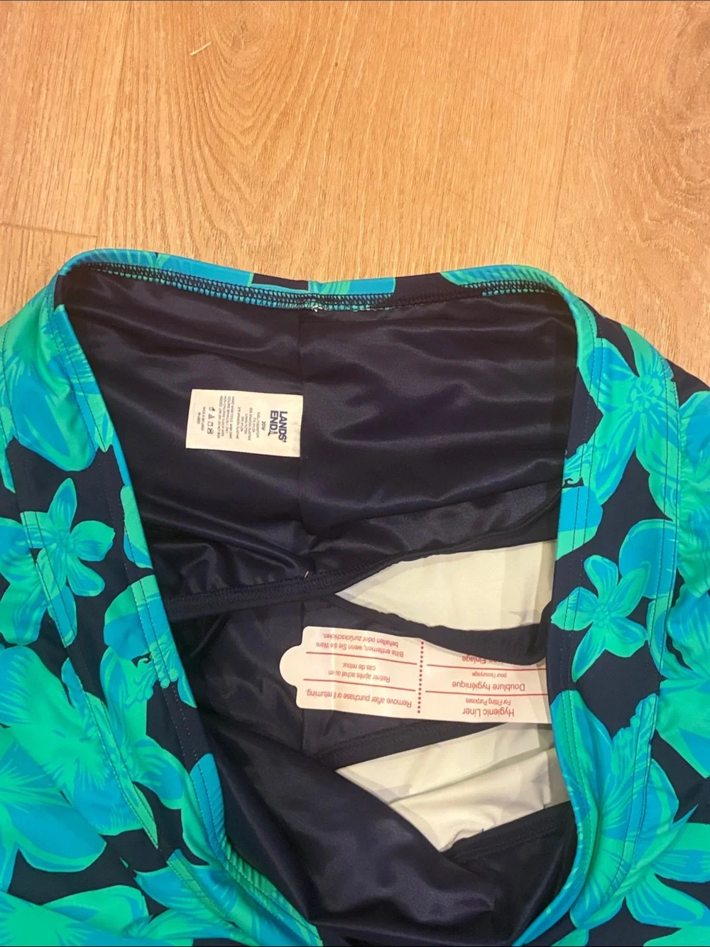 Navy & Teal Tropical Swimwear Bottom Skort - Vibrant Leaf Print 20W NWT